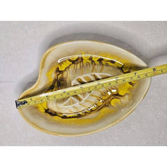 Mid Century Ceramic Ashtray Maddux Of California Handcrafted Art Pottery Yellow - Picture 7 of 9